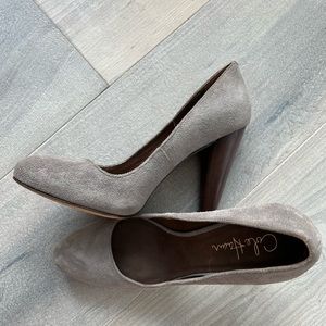 Cole Haan grey suede heels